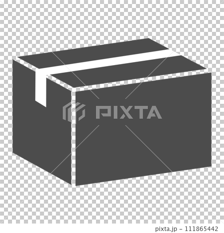 Simple cardboard vector icon illustration 111865442