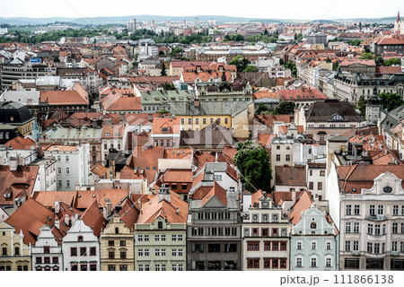 Pilsen cityscape, rooftop view. Czech Republic 111866138