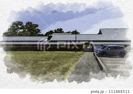 水彩画風　上越高田　小林古径記念美術館　新潟県上越市 111868511