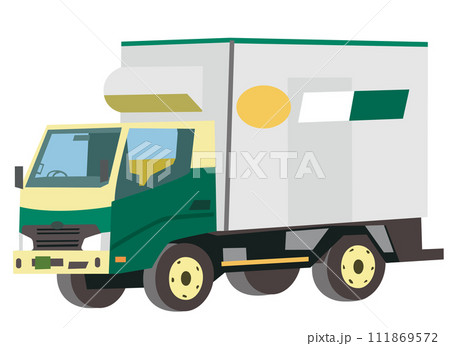 宅配便の配送トラック 111869572