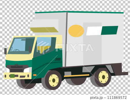 宅配便の配送トラック 111869572