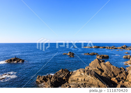 江須崎島からの朝風景　和歌山県すさみ町 111870420
