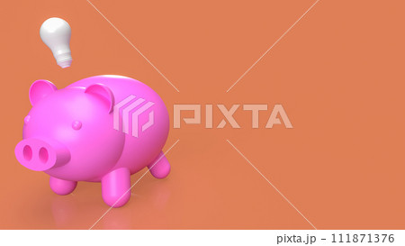 The piggy bank for saving concept 3d rendering. 111871376