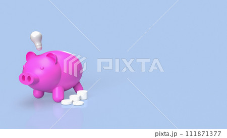 The piggy bank for saving concept 3d rendering. 111871377