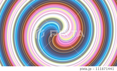 A mesmerizing multicolored spiral spins hypnotically. The vibrant hues of red, orange, yellow, green, blue, and purple blend seamlessly as they twist inward, creating an entrancing optical illusion. A mesmerizing multicolored spiral spins hypnotically. The vibrant hues of red, orange, yellow, green, blue, and purple blend seamlessly as they twist inward, creating an entrancing optical illusion. 111871441
