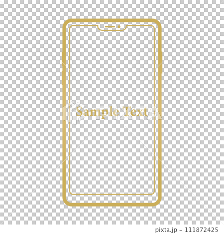 フレームとしても使えるシンプルなスマートフォンのイラスト2 フレームとしても使えるシンプルなスマートフォンのイラスト2 111872425