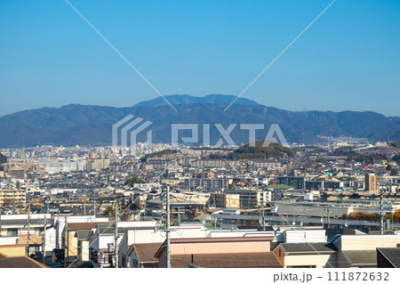 【京都風景】宇治平尾の公園から見た醍醐周辺の眺め 【京都風景】宇治平尾の公園から見た醍醐周辺の眺め 111872632