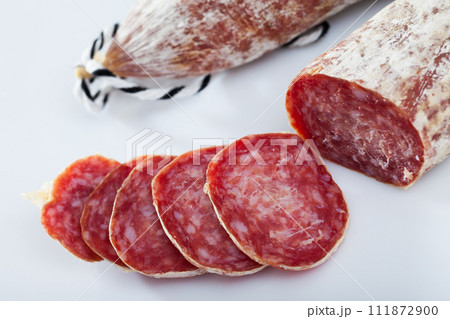 Longaniza with sliced pieces Longaniza with sliced pieces 111872900
