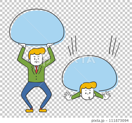 男人承受壓力，男人被壓垮，色彩斑斕 111873094