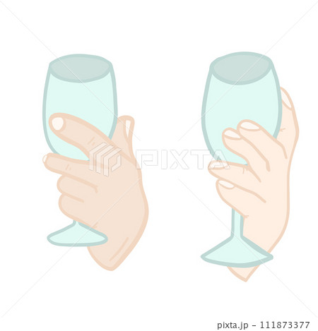 Wine glasses flat design simple set 111873377