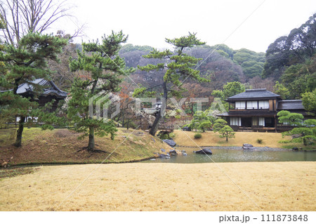 神奈川県横浜市中区本牧の三溪園の冬 111873848