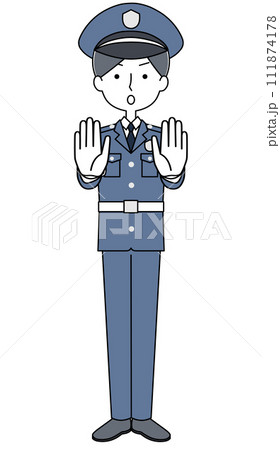 ストップ　警備員のイラスト 111874178