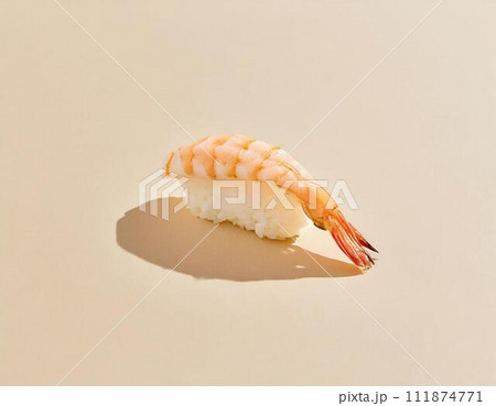 寿司ネタ　蒸し海老　AI生成画像 111874771