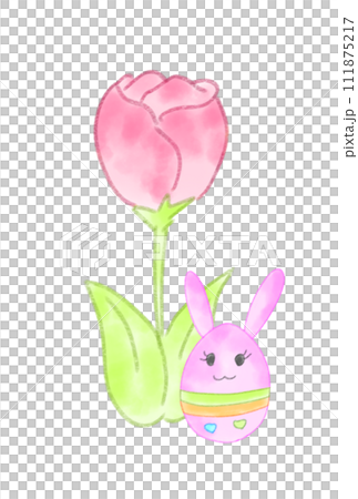 spring tulips and easter eggs spring tulips and easter eggs 111875217