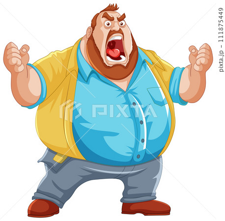 Angry Man Expressing Frustration 111875449