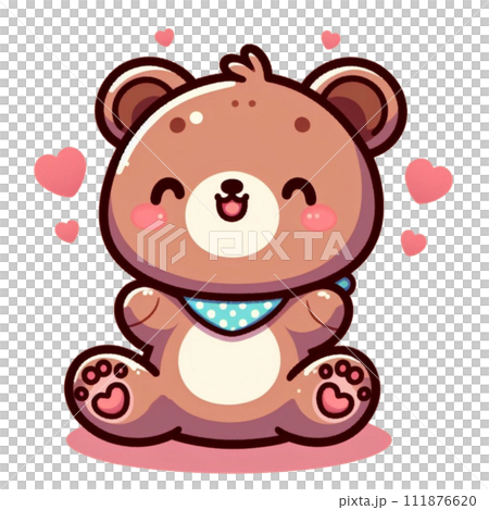 Bear with a heart 111876620