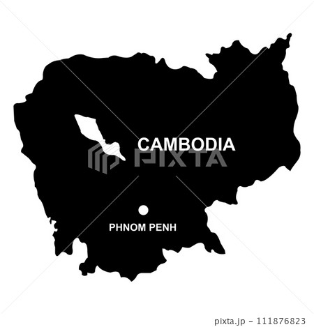 Cambodia country map icon 111876823