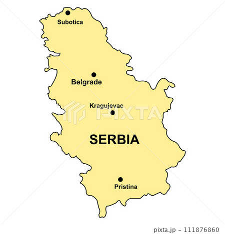 Serbia country map icon 111876860