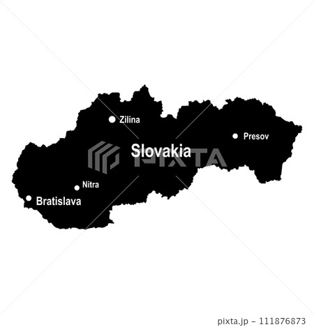 Slovekia country map icon 111876873