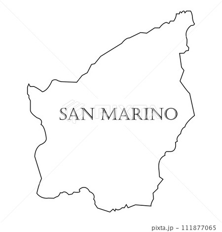San Marino map logo 111877065