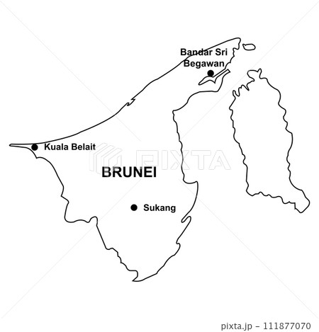 Map of brunei darussalam 111877070