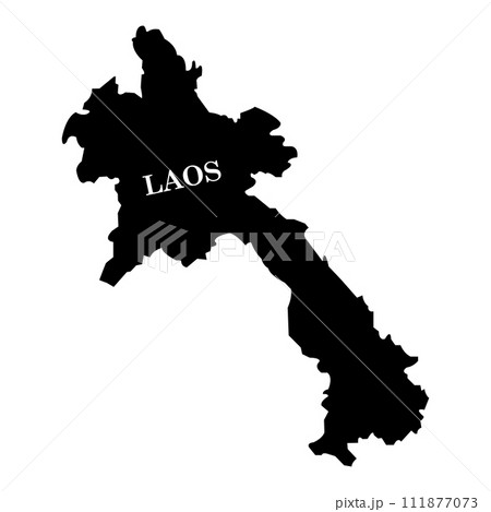 Laos country map icon 111877073