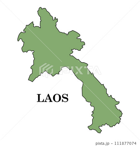 Laos country map icon 111877074
