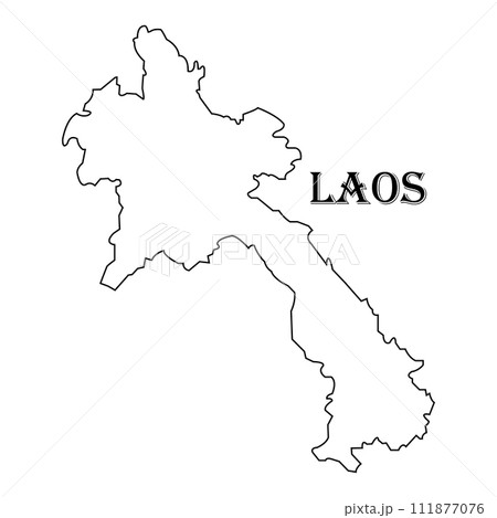 Laos country map icon 111877076