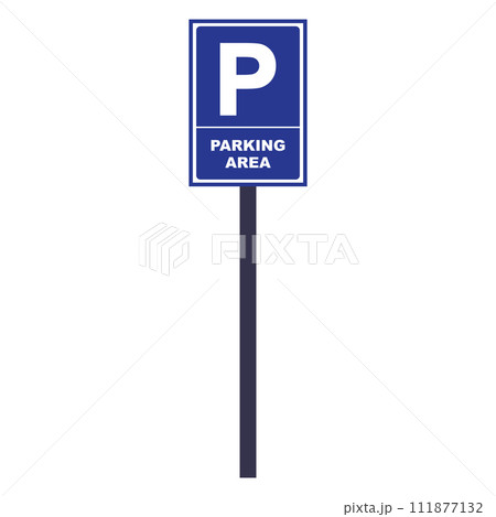 Parking area traffic sign icon Parking area traffic sign icon 111877132