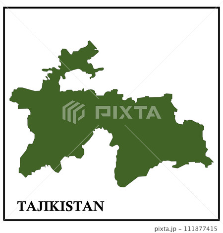 Tajikistan map icon 111877415