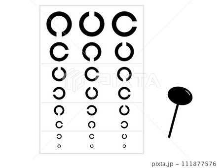 視力検査表のイラスト 111877576