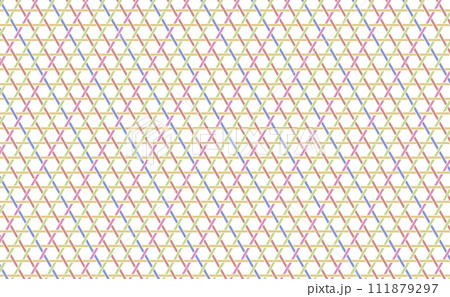 和柄　籠目模様のパターンイラスト 111879297