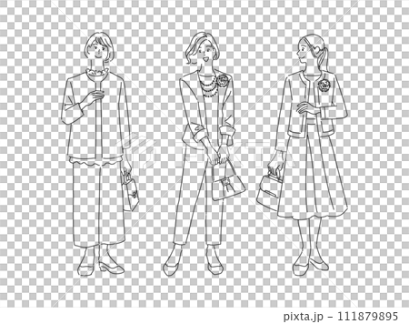 三位媽媽穿著西裝參加入學和畢業典禮 111879895