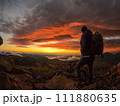 蔵王　刈田岳山頂　日の出 111880635