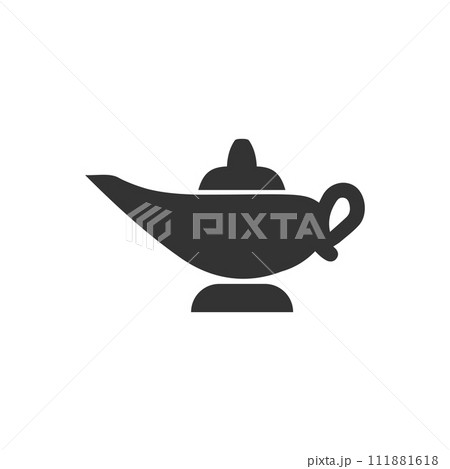 Magic lamp icon flat Magic lamp icon flat 111881618