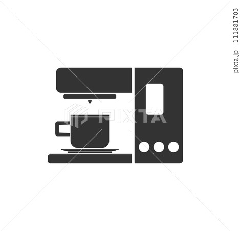 Coffee maker machine icon flat Coffee maker machine icon flat 111881703