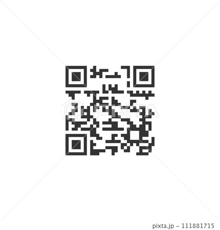Qr code icon flat Qr code icon flat 111881715