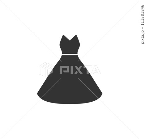 Dress icon flat Dress icon flat 111881846