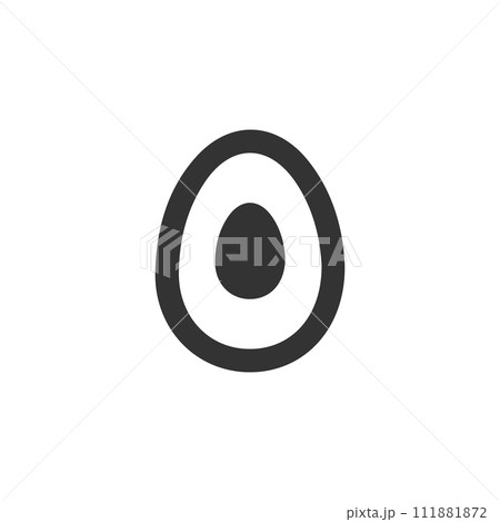 Avocado icon flat Avocado icon flat 111881872