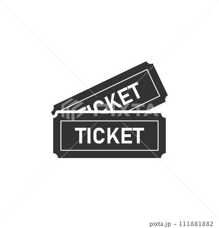 Ticket icon flat Ticket icon flat 111881882