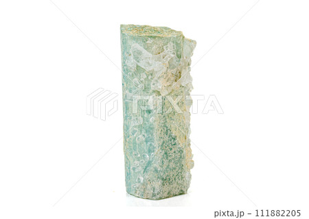 Macro tourmaline mineral stone on white background Macro tourmaline mineral stone on white background 111882205