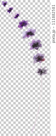 Watercolor purple wildflowers isolated illustration, floral wedding and greeting element Watercolor purple wildflowers isolated illustration, floral wedding and greeting element 111882581