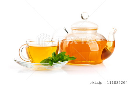 Soothing herbal tea blend with mint Soothing herbal tea blend with mint 111883264