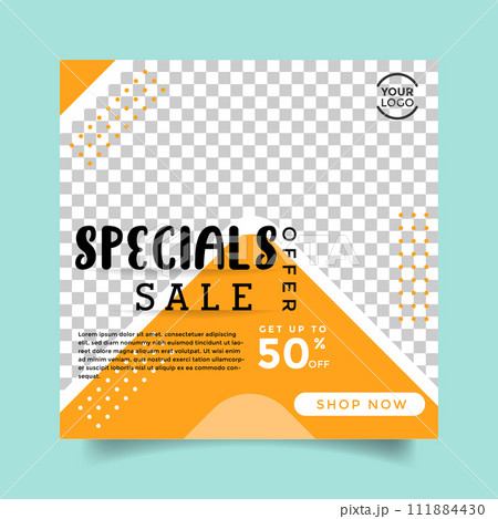 Vector colorful sale social media post design Vector colorful sale social media post design 111884430