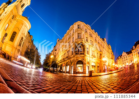 Nighttime at Old Town Square. Prague, Czech Republic 111885344