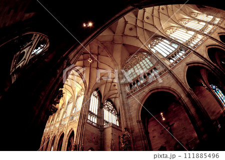 Main nave of St Vitus's Cathedral. Prague, Czech Republic 111885496