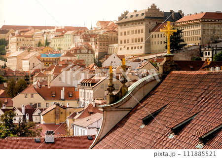 Rooftop view over Prague from the St. Nicholas Church Rooftop view over Prague from the St. Nicholas Church 111885521
