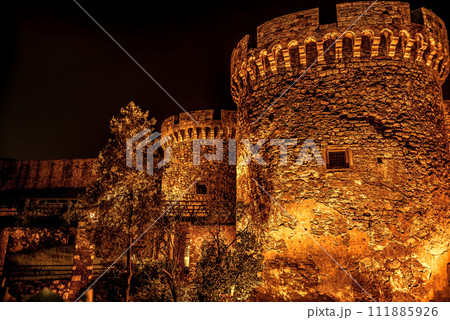 Kalemegdan fortress at night. Belgrade, Serbia Kalemegdan fortress at night. Belgrade, Serbia 111885926