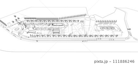 3D illustration of building project 111886246
