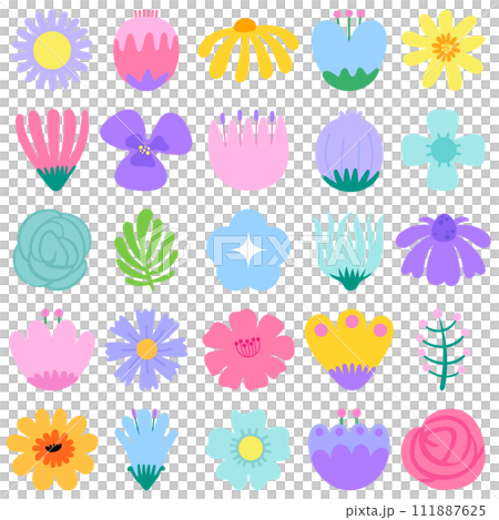 hello spring hand drawn abstract flower symbol object vector illustration hello spring hand drawn abstract flower symbol object vector illustration 111887625